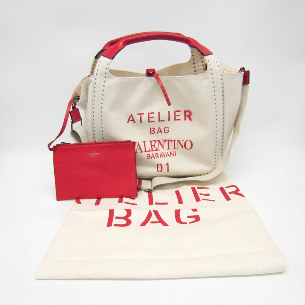 Valentino Garavani Atelier Bag 01 UW0B0H85NIZ Women,Men Leather,Canvas Should... - Picture 15 of 15